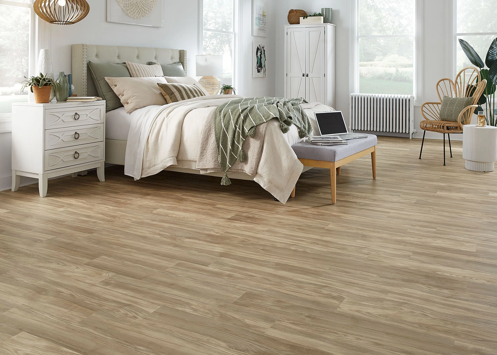4mm Hunter Valley Ash w/pad Waterproof Rigid Vinyl Plank Flooring - Sample - Image 2