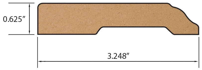 Capistrano Beach Oak Laminate 3-1/4 in. Tall x 0.63 in. Thick x 7.5 ft. Length Baseboard - Image 2