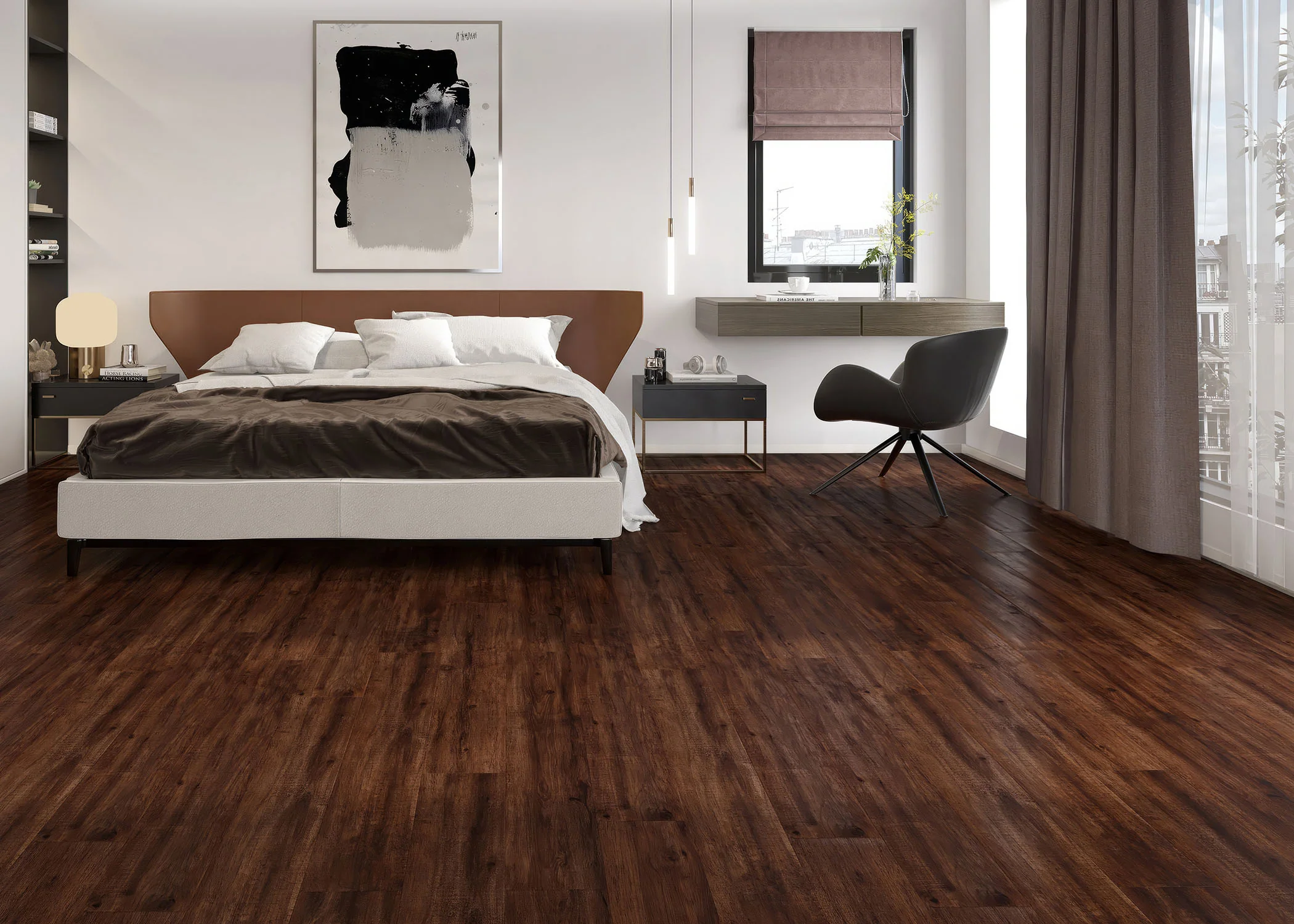 5mm w/pad Horizon Hickory Waterproof Rigid Vinyl Plank Flooring 7.09 in. Wide x 48 in. Long - Image 2
