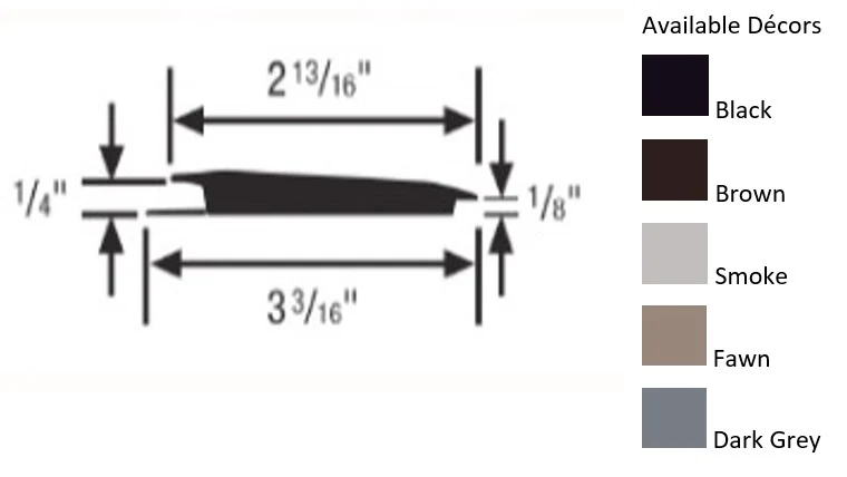 Commercial Rubber Traffic Transition 9 ft. - Dark Gray