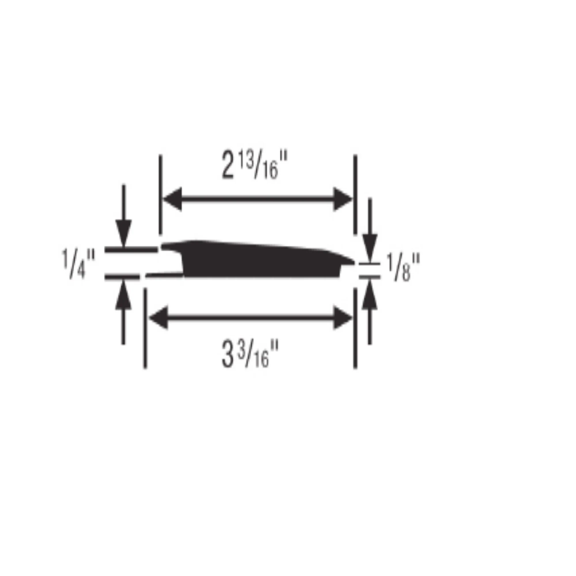Commercial Rubber Traffic Transition 9 ft. - Fawn - Image 2