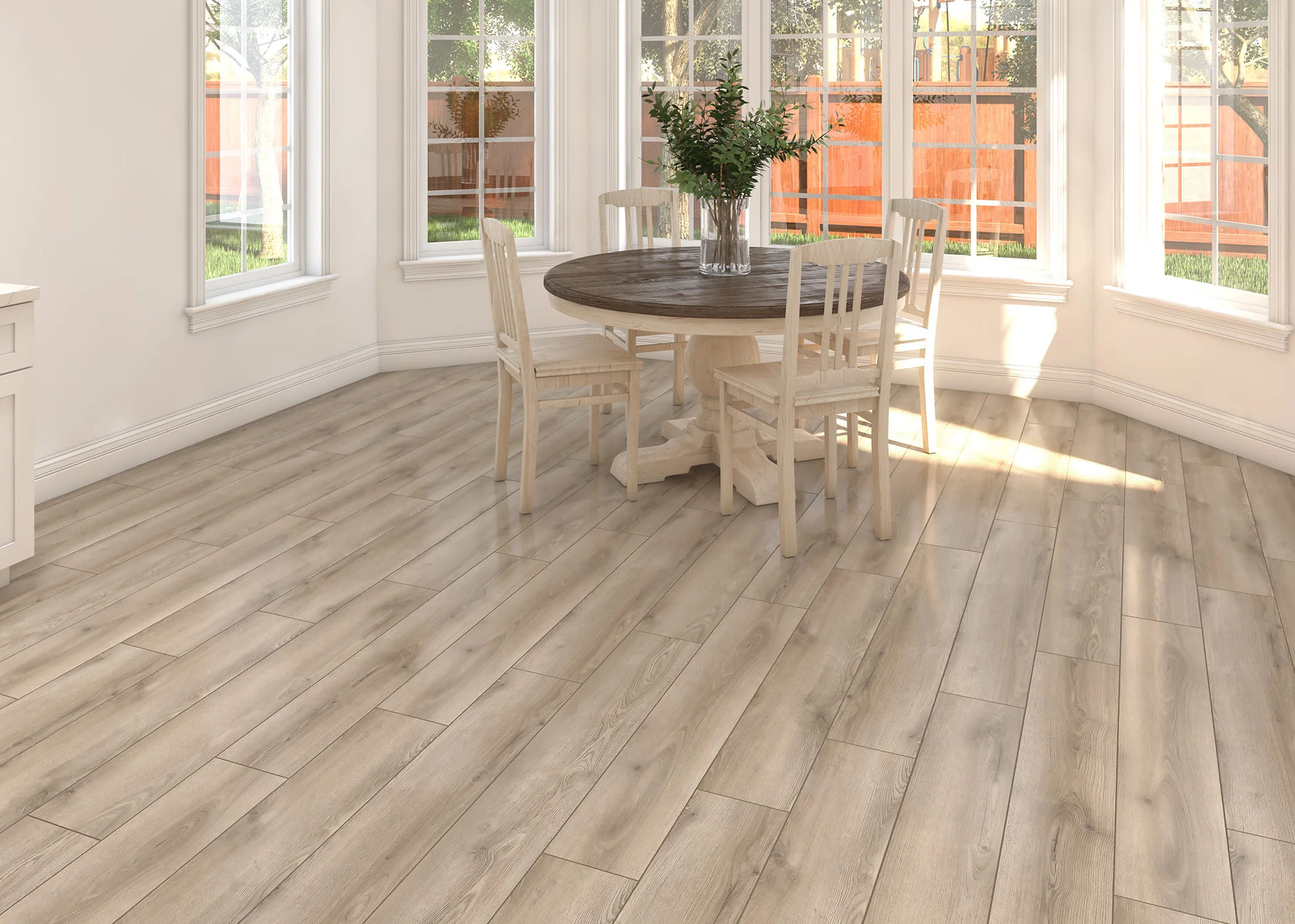12mm Brisk Hollow Oak w/ 2mm pad Water-Resistant Laminate Flooring 8.03 in. Wide x 47.64 in. Long - Image 3
