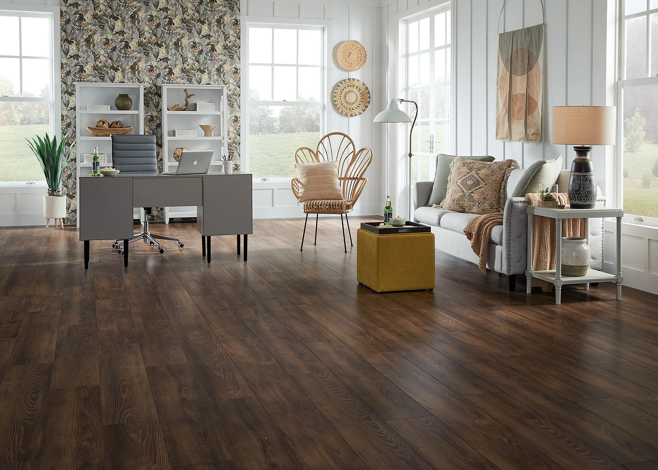 14mm Hay Penny Oak w/ 2mm pad Water-Resistant Laminate Flooring 8.03 in. Wide x 48 in. Long - Image 3