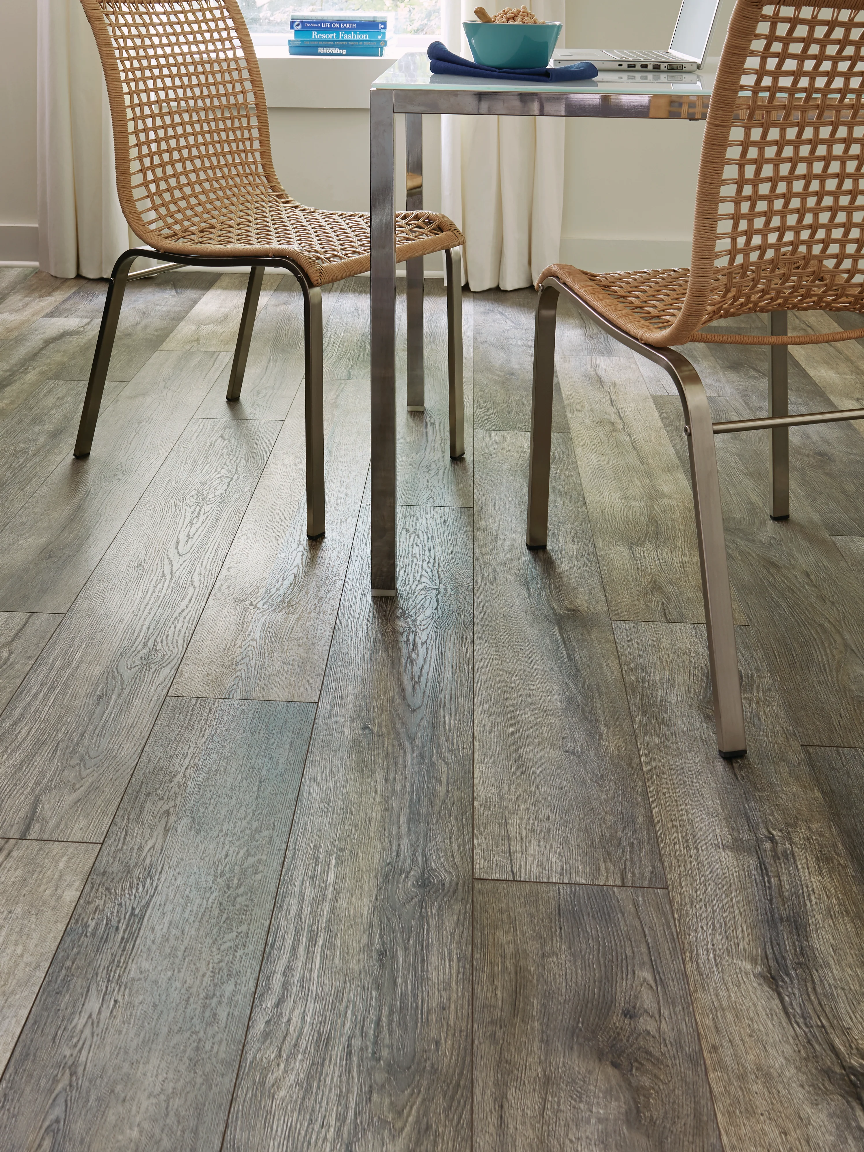12mm Shadow Sail Oak Water-Resistant Laminate Flooring 7.48 in. Wide x 50.6 in. Long - Image 3
