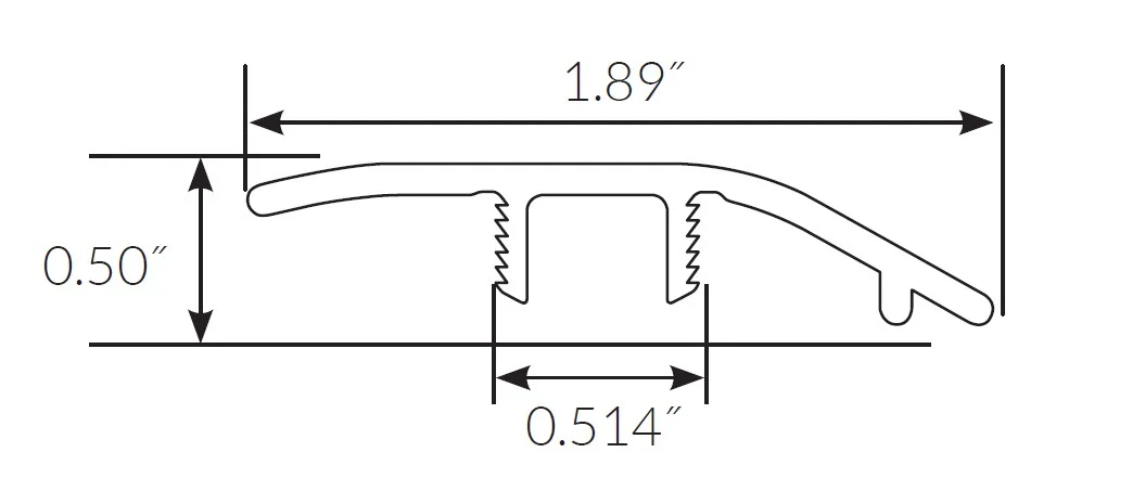 Moonflower Bay Oak Hybrid Resilient Waterproof 1.89 in wide x 7.5 ft Length Low Profile Reducer - Image 2