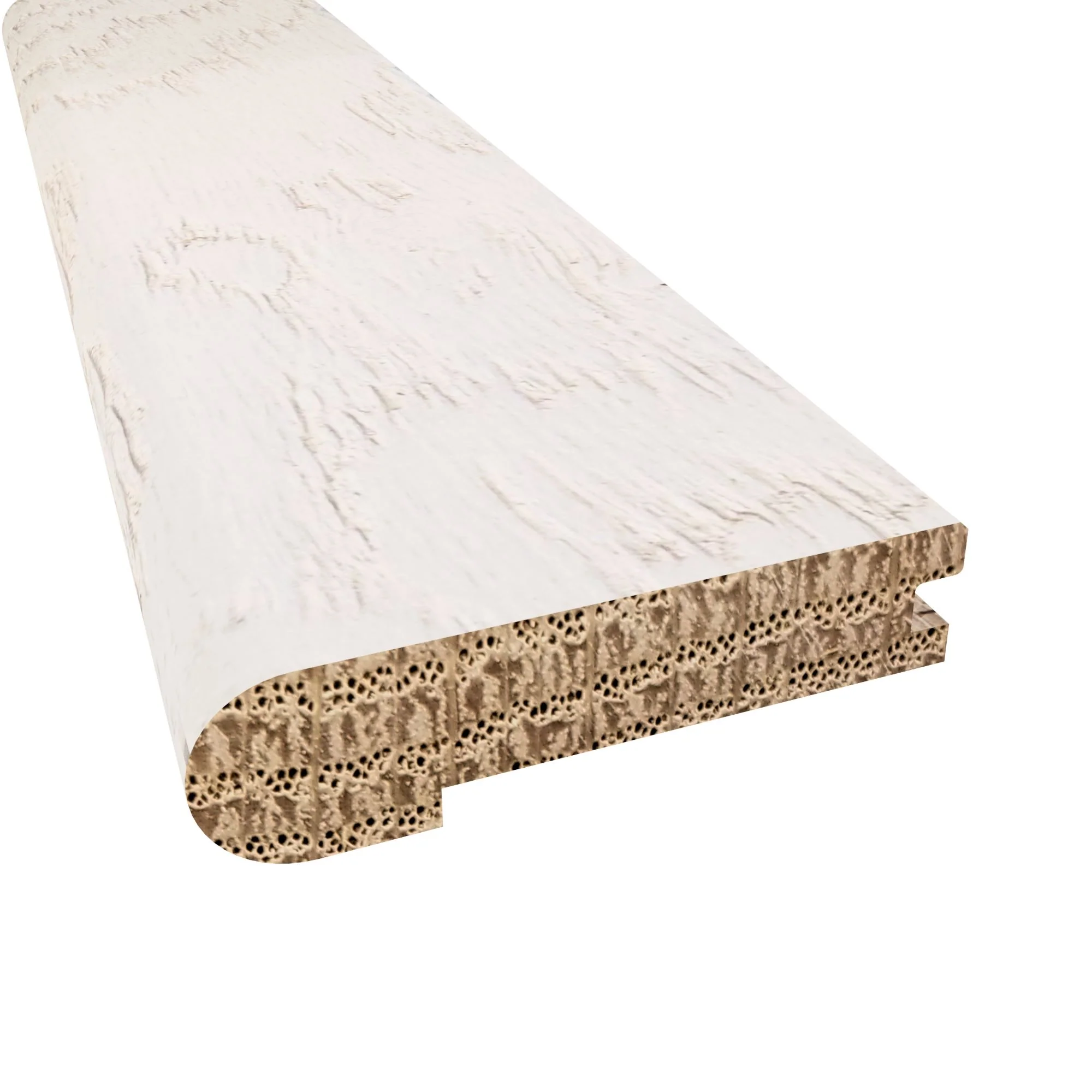 Prefinished Chelsea Chevron Hardwood 5/8 in. Thick x 2.75 in. Wide x 78 in. Length Stair Nose