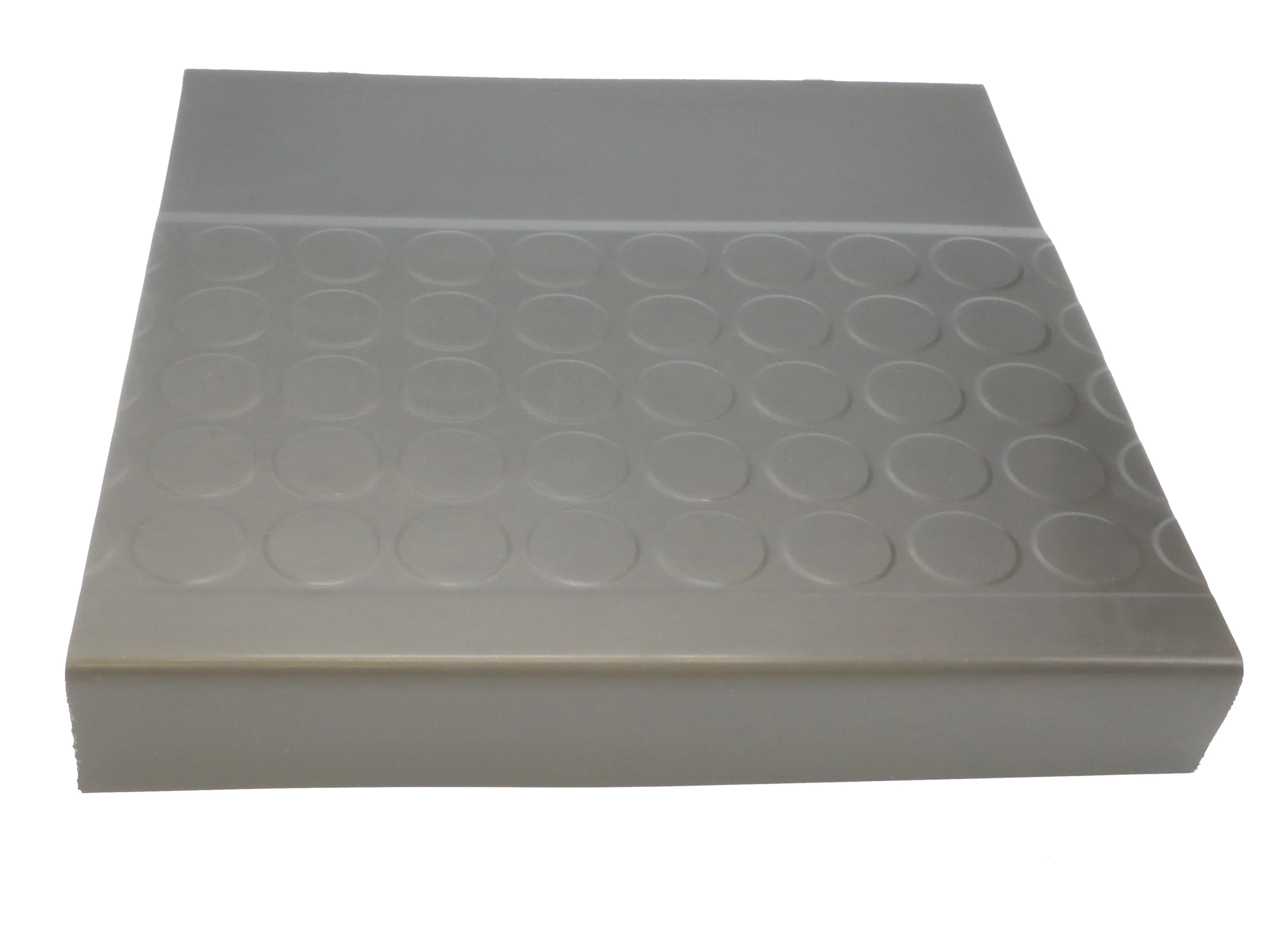 Rubber Low Profile Raised Circular Stair Tread Square Nose 12.25"x 48" Charcoal - Image 2