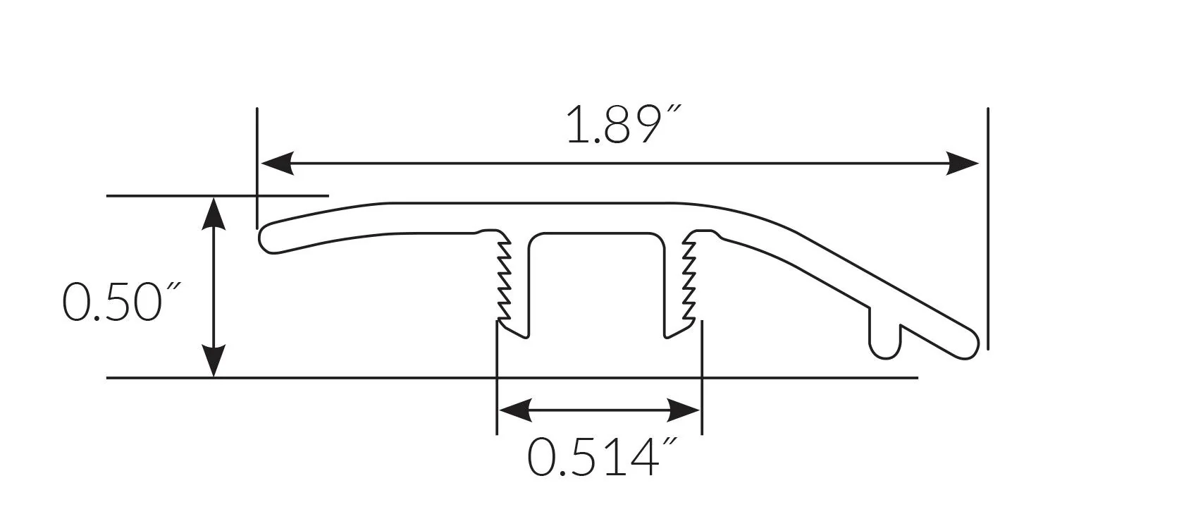 Urban Mist Oak Waterproof Hybrid Resilient 1.89 in. Wide x 7.5 ft. Length Reducer - Image 2